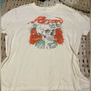 White and red Poison vintage band tee